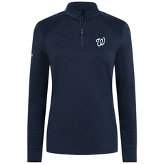 Washington Nationals Levelwear Women's Power Insignia 2.0 Quarter-Zip Pullover Top - Navy Pullover