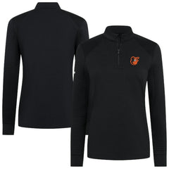 Baltimore Orioles Levelwear Women's Power Insignia 2.0 Quarter-Zip Pullover Top - Black Pullover