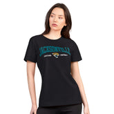 Jacksonville Jaguars G-III 4Her by Carl Banks Women's Super-Slim Lightweight Winning Crew T-Shirt - Black T-shirts