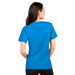 Los Angeles Chargers G-III 4Her by Carl Banks Women's Super-Slim Lightweight Winning Crew T-Shirt - Powder Blue T-shirts