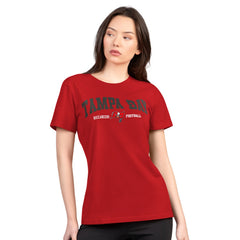 Tampa Bay Buccaneers G-III 4Her by Carl Banks Women's Super-Slim Lightweight Winning Crew T-Shirt - Red T-shirts
