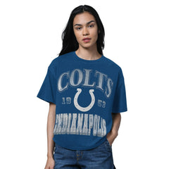 Indianapolis Colts Starter Women's Oversized Hall of Fame T-Shirt - Heather Royal T-shirts