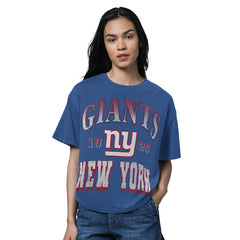New York Giants Starter Women's Oversized Hall of Fame T-Shirt - Heather Royal T-shirts