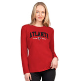 Atlanta Falcons G-III 4Her by Carl Banks Women's Best Play Long Sleeve T-Shirt - Red T-shirts
