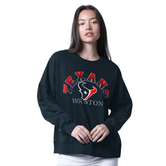 Houston Texans G-III 4Her by Carl Banks Women's Oversized Feud Sweatshirt - Navy Sweatshirts