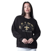 New Orleans Saints G-III 4Her by Carl Banks Women's Oversized Feud Sweatshirt - Black Sweatshirts