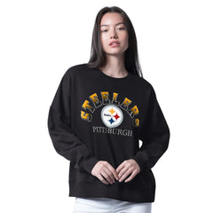 Pittsburgh Steelers G-III 4Her by Carl Banks Women's Oversized Feud Sweatshirt - Black Sweatshirts
