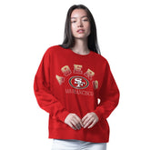 San Francisco 49ers G-III 4Her by Carl Banks Women's Oversized Feud Sweatshirt - Scarlet Sweatshirts