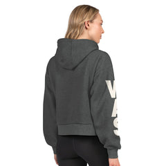 Washington Commanders Starter Women's Star Player Cropped Fleece Pullover Hoodie - Heather Charcoal Hoodies