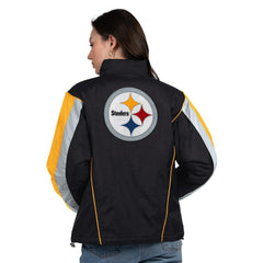 Pittsburgh Steelers Starter Women's Thursday Night Gridiron Half-Zip Jacket - Black/Gold Jackets