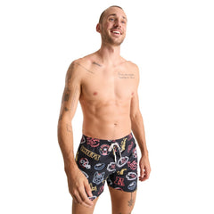 Kansas City Chiefs Chubbies The Neon 5.5" Classic Lined Swim Trunks - Black