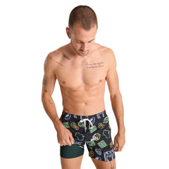 Green Bay Packers Chubbies The Neon 5.5" Classic Lined Swim Trunks - Black