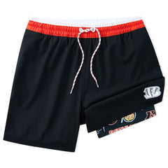 Cincinnati Bengals Chubbies 5.5" Classic Lined Swim Trunks - Black