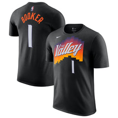 Devin Booker Phoenix Suns Unisex 2025/26 City Edition Name & Number T-Shirt Black - Nike