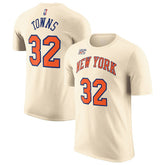Karl-Anthony Towns New York Knicks Unisex 2025/26 City Edition Name & Number T-Shirt Cream - Nike