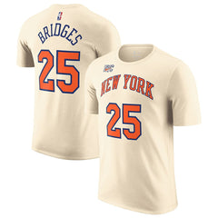 Mikal Bridges New York Knicks Unisex 2025/26 City Edition Name & Number T-Shirt Cream - Nike