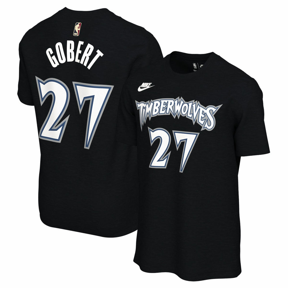 Rudy Gobert Minnesota Timberwolves Unisex Name & Number T-Shirt Classic Edition Black - Nike