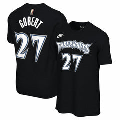 Rudy Gobert Minnesota Timberwolves Unisex Name & Number T-Shirt Classic Edition Black - Nike