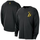 Los Angeles Lakers 2025/26 City Edition Remix Essential Logo Long Sleeve T-Shirt Black - Nike