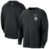 Brooklyn Nets 2025/26 City Edition Remix Essential Logo Long Sleeve T-Shirt Black - Nike