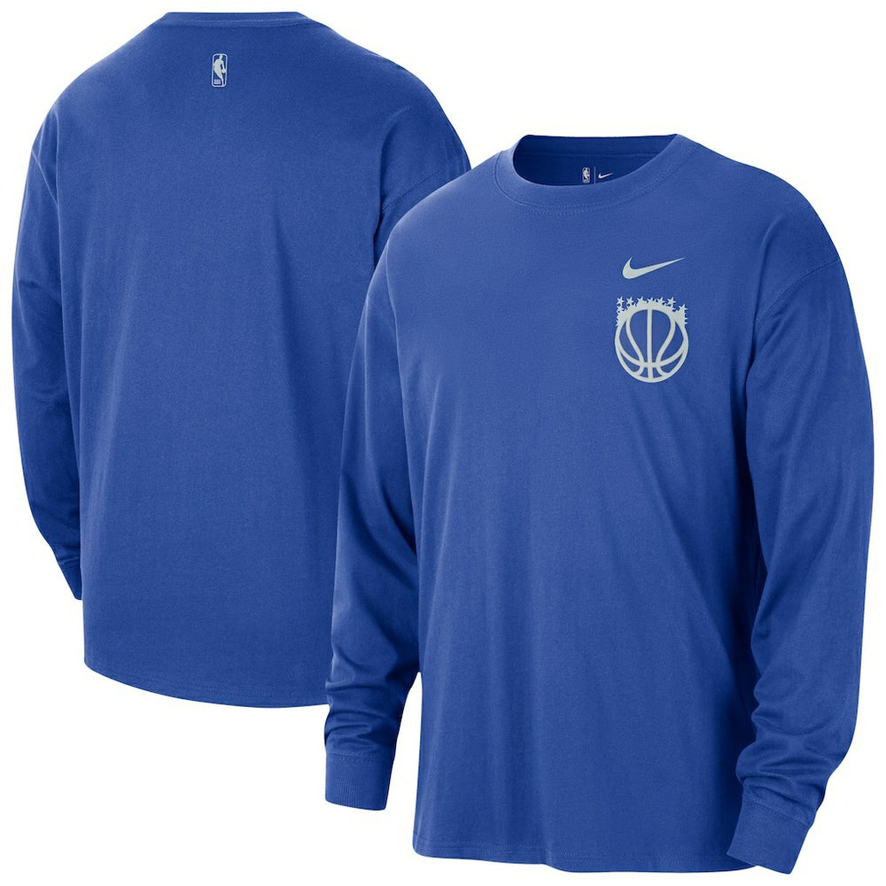 Orlando Magic 2025/26 City Edition Remix Essential Logo Long Sleeve T-Shirt Blue - Nike