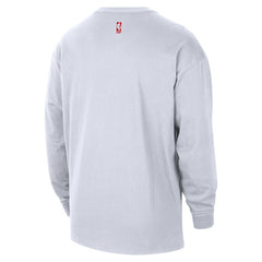 Houston Rockets 2025/26 City Edition Remix Essential Logo Long Sleeve T-Shirt White - Nike
