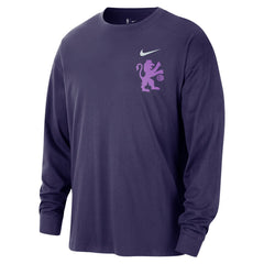 Sacramento Kings 2025/26 City Edition Remix Essential Logo Long Sleeve T-Shirt Purple - Nike