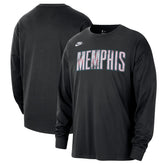 Memphis Grizzlies Unisex Classic Edition Hardwood Classics Essential Logo Long Sleeve T-Shirt Black - Nike