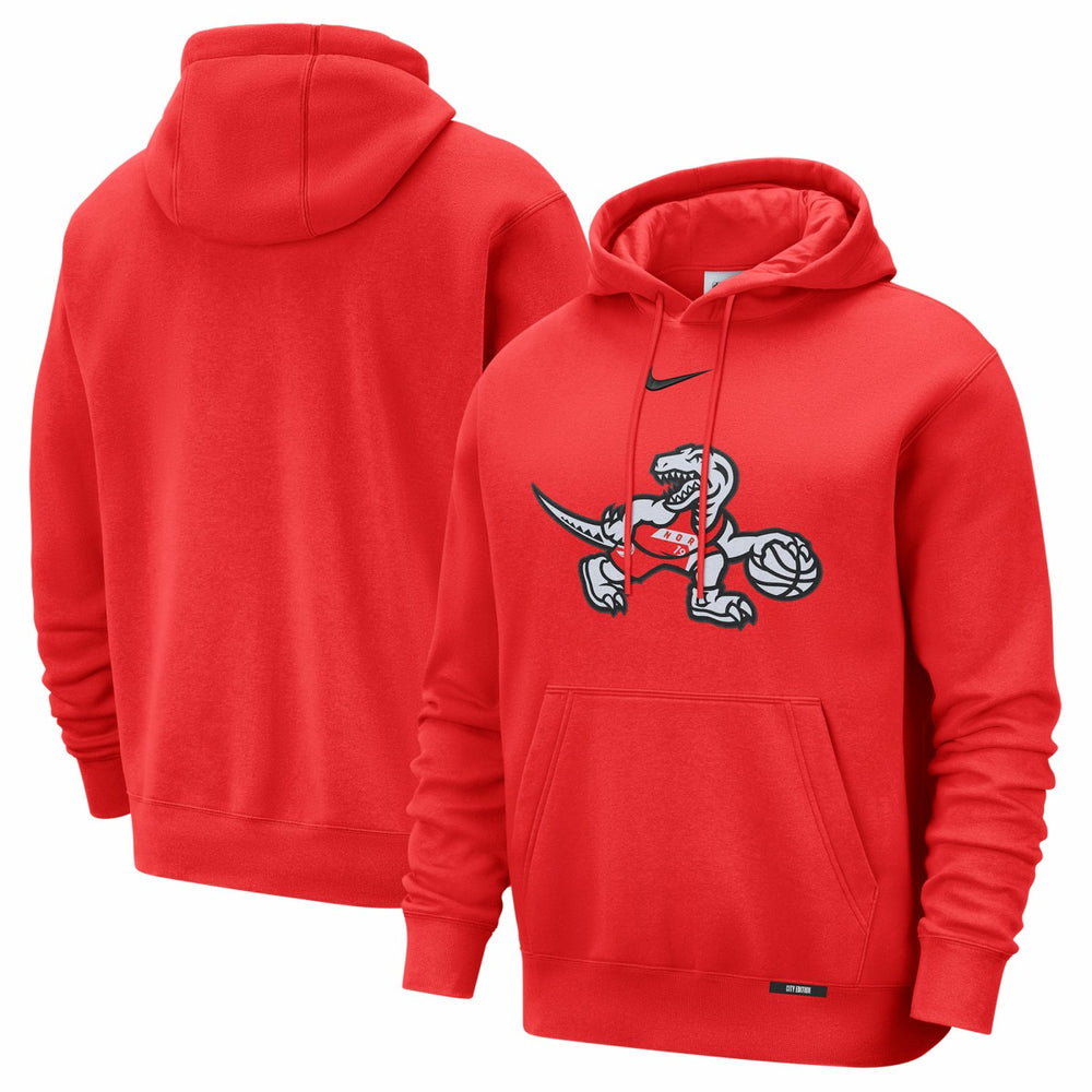 Toronto Raptors 2025/26 City Edition Essential Logo Remix Hoodie Red - Nike