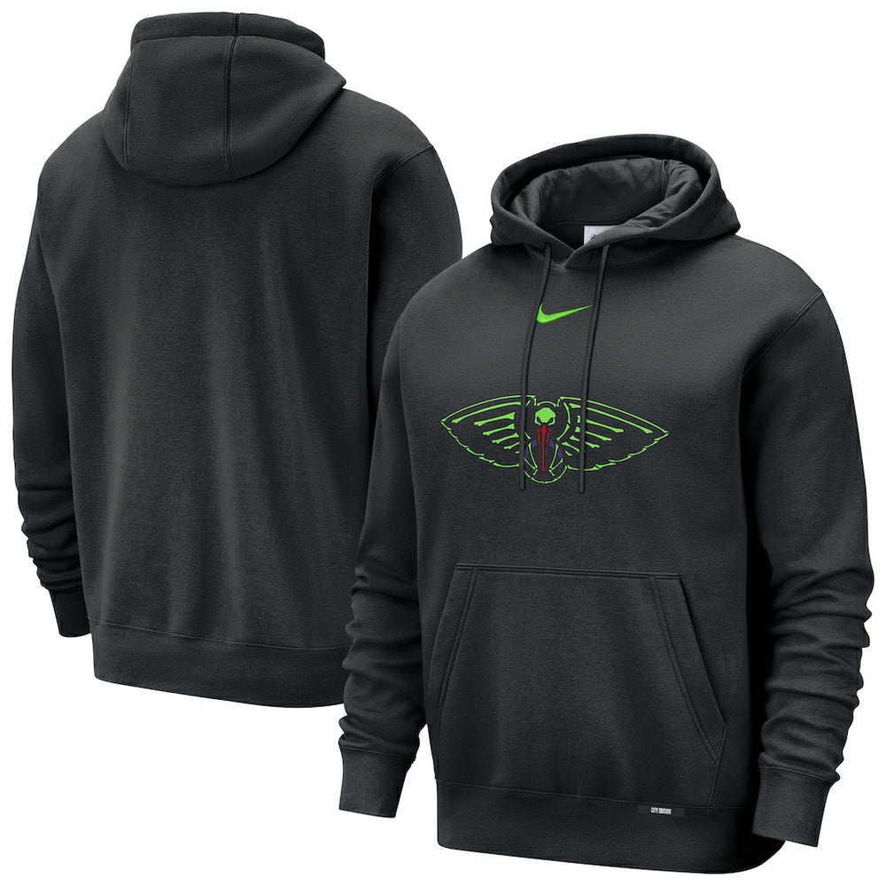 New Orleans Pelicans 2025/26 City Edition Essential Logo Remix Hoodie Black - Nike