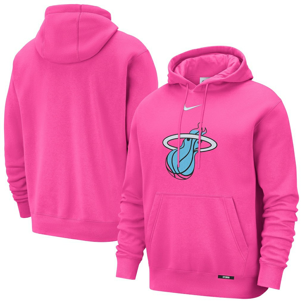 Miami Heat 2025/26 City Edition Essential Logo Remix Hoodie Pink - Nike outlet