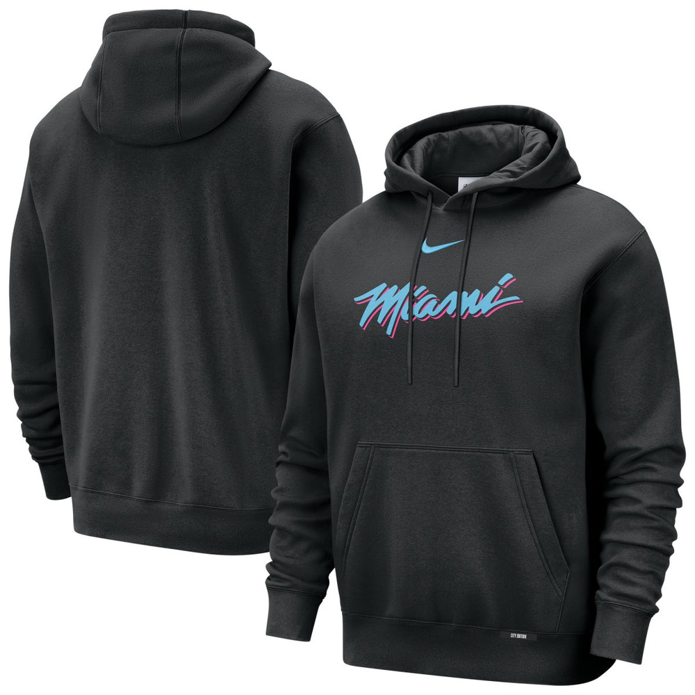 Miami Heat 2025/26 City Edition Essential Remix Club Hoodie Black - Nike