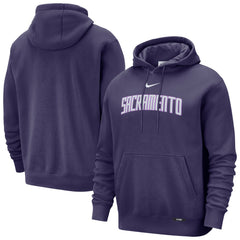 Sacramento Kings 2025/26 City Edition Essential Remix Club Hoodie Purple - Nike
