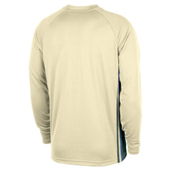 Milwaukee Bucks 2025/26 City Edition Authentic Pregame Dri-FIT Long Sleeve Shooting T-Shirt Cream - Nike