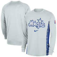 Orlando Magic 2025/26 City Edition Authentic Pregame Dri-FIT Long Sleeve Shooting T-Shirt Silver - Nike