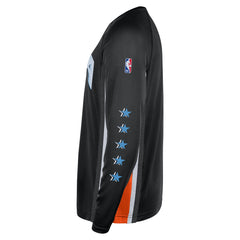 LA Clippers 2025/26 City Edition Authentic Pregame Dri-FIT Long Sleeve Shooting T-Shirt Black - Nike