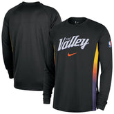 Phoenix Suns 2025/26 City Edition Authentic Pregame Dri-FIT Long Sleeve Shooting T-Shirt Black - Nike