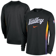 Phoenix Suns 2025/26 City Edition Authentic Pregame Dri-FIT Long Sleeve Shooting T-Shirt Black - Nike
