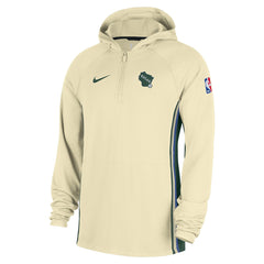 Milwaukee Bucks 2025/26 City Edition Remix Authentic On-Court Quarter-Zip Dri-FIT Hooded Jacket White - Nike