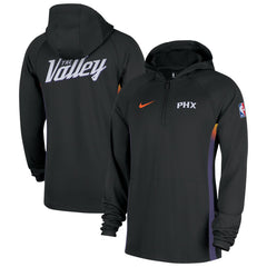 Phoenix Suns 2025/26 City Edition Remix Authentic On-Court Quarter-Zip Dri-FIT Hooded Jacket Black - Nike