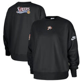 Philadelphia 76ers Women's Classic Edition Hardwood Classics Premium Phoenix Fleece Sweatshirt Black - Nike