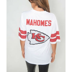 Kansas City Chiefs Cuce Women's Crystal V-Neck Tunic - White