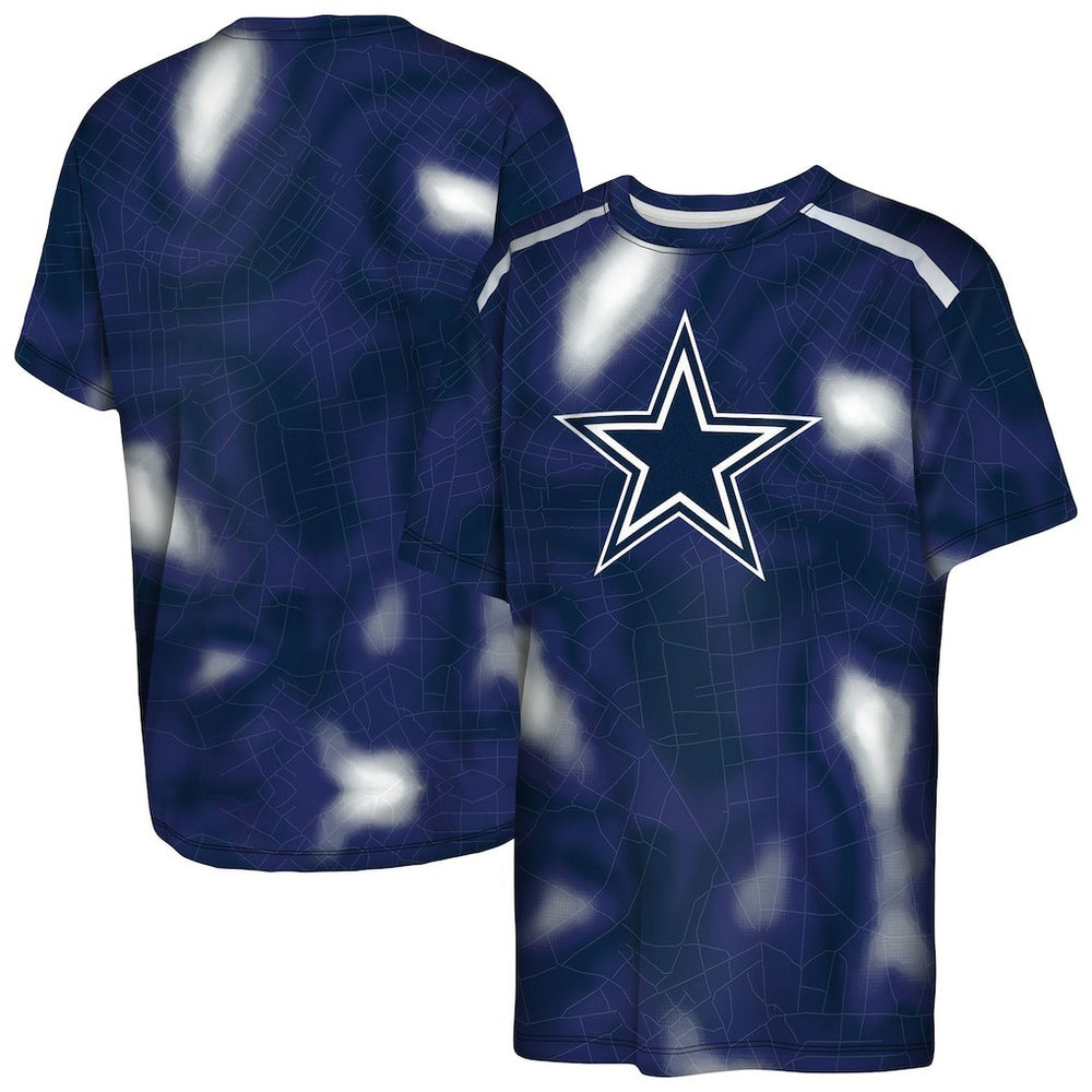 Dallas Cowboys Outerstuff Youth End Zone Dri-Tek T-Shirt - Navy T-shirts