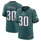 Jihaad Campbell Philadelphia Eagles 2025 NFL Draft First Round Pick Game Jersey - Green Jerseys