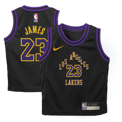 LeBron James Los Angeles Lakers Preschool 2025/26 City Edition Swingman Jersey Black - Nike