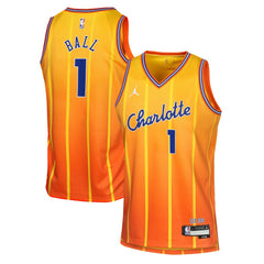 LaMelo Ball Charlotte Hornets Youth 2025/26 City Edition Swingman Jersey Orange - Nike