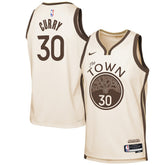 Stephen Curry Golden State Warriors Youth 2025/26 City Edition Swingman Jersey Tan - Nike