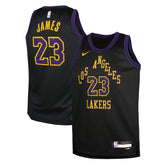 LeBron James Los Angeles Lakers Youth 2025/26 City Edition Swingman Jersey Black - Nike