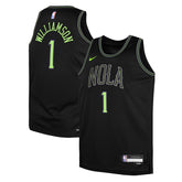 Zion Williamson New Orleans Pelicans Youth 2025/26 City Edition Swingman Jersey Black - Nike
