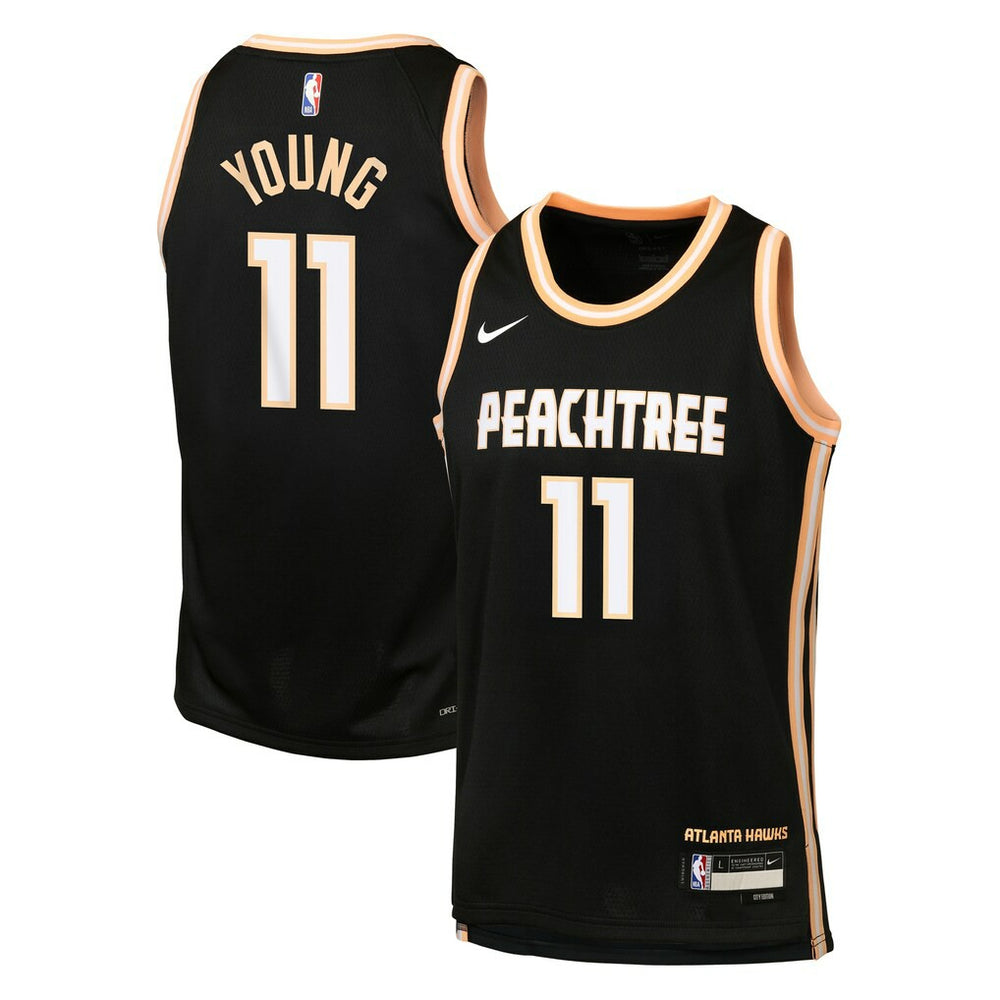 Trae Young Atlanta Hawks Youth 2025/26 City Edition Swingman Jersey Black - Nike